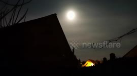 Being illuminated by the super moon from my garden in northern France