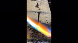 'Oddly Satisfying Footage of a Screw on Fire'
