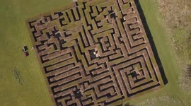 Breathtaking footage shows Scotland's biggest maze preparing to open to the public