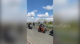 Watch biking community give motorbike-mad mum poignant funeral send off