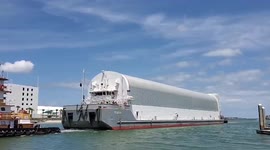 NASA’s Artemis rocket arrives at Port Canaveral, Florida