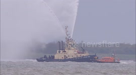 Brand new £2.2 million RNLI Sheerness 'All Weather' lifeboat arrives in Kent, UK