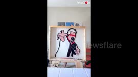 US artist creates custom rug of celebrity chef Guy Fieri