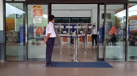 Passengers of trains in Palembang, Indonesia use GeNose C19 for COVID-19 testing