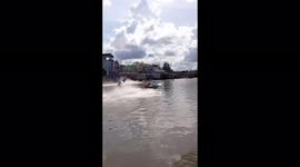 High speed motor boat racing festival in western Vietnam