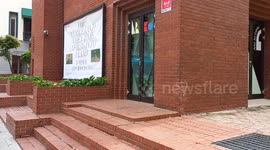 Beautiful scenery and the scenery of Seoul seen from above while going along the way of the Seoul Naksan Park promenade