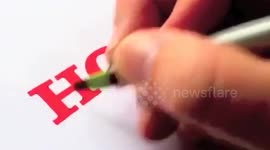 Artist's amazing reproductions of company logos