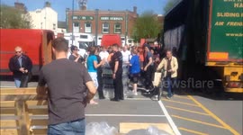 Queues for emergency water in Sussex, UK as pipes damaged
