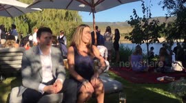 When your girlfriend tries to catch the bouquet...