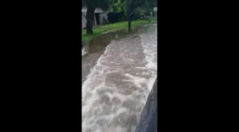 cruising down the flooded streets