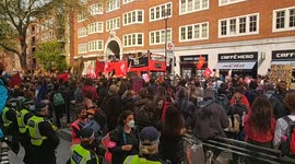 Killthebill, speeches given from a red London buss