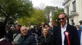London mayoral candidate Laurence Fox attends LTN protest in London