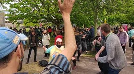Kill The Bill protest ends in a raucous party at Vauxhall Gardens, London
