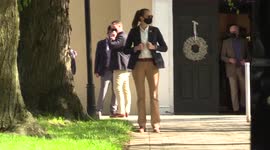 President of the United States Joe Biden Departs Mass at St. Joseph's on the Brandywine Church in Wilmington, DE on May 1, 2021