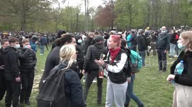 Police break up Brussels anti-lockdown party with teargas and water cannons