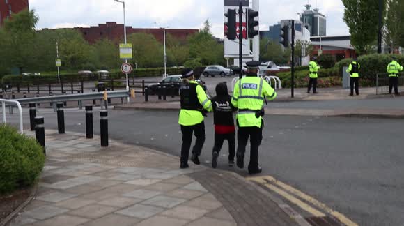 ''You little shit, you've been at it all day'' - Arrest Of Manchester United Fan At Glazers Out Protest/ Riot