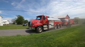 Barn Fire, Pitman, Schuylkill County, Pa