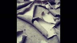 After rain, Ground cracks, mud pads, soil after rain, background music