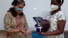 12-year-old girl creates 'Corona Safety Helmet' in northern India