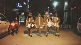 The Misharati is keen to wake people up for the Sahur in Gaza city