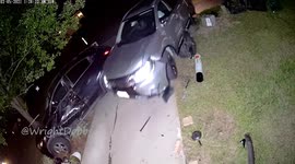 Insane moment Florida driver crashes into parked car in Tallahassee and speeds off