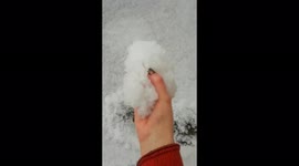 Ice cold hail after strong hailstorm in Worcestershire