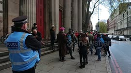 March on the motorway protest - Euston