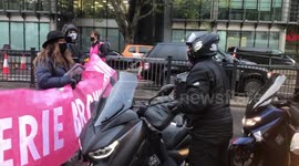 Angry scooter drivers clash with Extinction Rebellion protesters in London