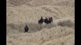 House of Dragon, Location filming with a new young actor, Blonde youngster wears princely green cloak and is filmed alone for CGI.