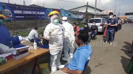 Swab rapid test for Covid-19 in West Java, Indonesia