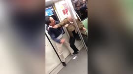 Punches thrown as scuffle between two men breaks out on Shanghai tube