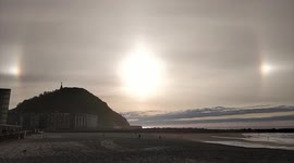Sun dog seen in San Sebastian, Spain