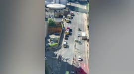 Fire rips through tower block in East London
