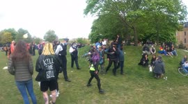 Kill The Bill in London - clown troop follows police - May Day (01.05.2021)