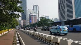 Traffic in Jakarta, Indonesia during the homecoming ban