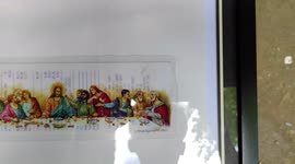 Filipino man draws amazing Last Supper replica painting on receipt using only ballpoint pens