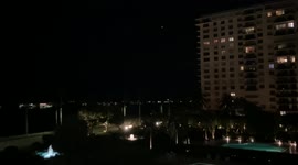 Heat lightning storms in Palm Beach Florida from the coast in May