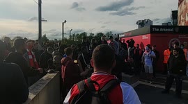 Arsenal fans protest outside Emirates