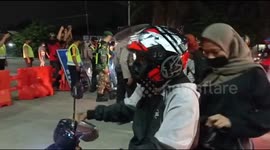 Homecoming ban affecting motorcyclists in Bekasi, Indonesia