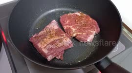 korean beef steak bathed in butter