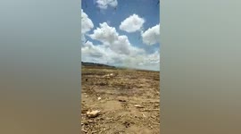 Dust devil tornado crashes into farmers in the Philippines