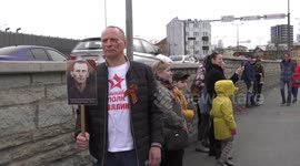 Immortal Regiment march in Tallinn, Estonia