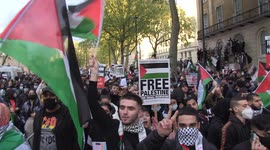 Thousands attend demonstration in support of Palestine in central London