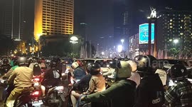 Situation in Jakarta at the Night of Takbiran ahead of Eid al-Fitr 1442 H
