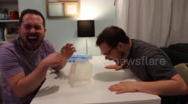 Viral egg smash game sees two guys laugh uncontrollably and lose their minds