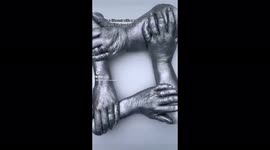 Lifecast of 4 hands - finished. Mom and her 3 daughters