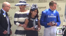 ARCHIVE: Princess Haya (Dubai) with the daughter are awarding the winning jokey at Royal Ascot 2017