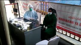 Electric train passengers get tested for the Covid-19 antigen randomly at Manggarai Station, Jakarta