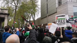 Objects Thrown At Free Palestine Protest 