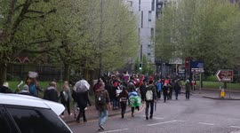 Anti Lockdown March To The BBC Studios, At Media City, In Machester, UK